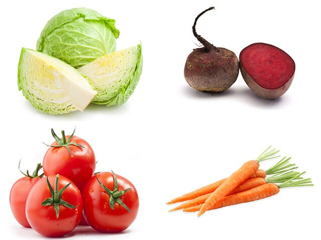 Kål, rödbetor, tomater och morötter är prisvärda grönsaker för att öka manlig potens