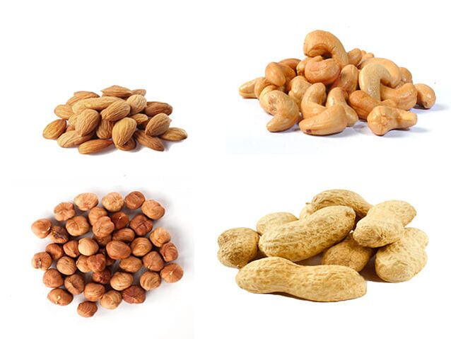 Nötter - en produkt som effektivt ökar manlig styrka